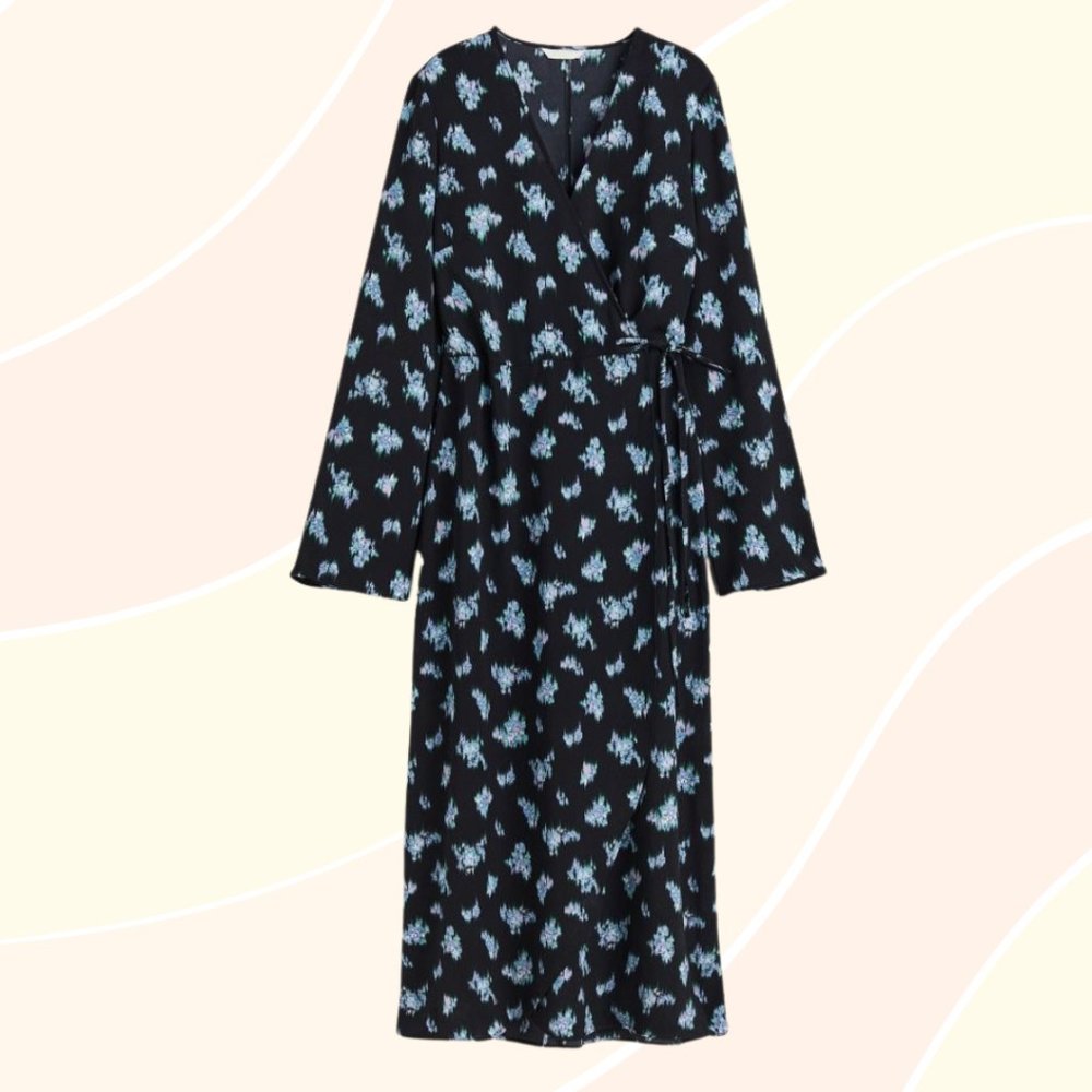H&M Wrap-front Midi Dress Size XXL